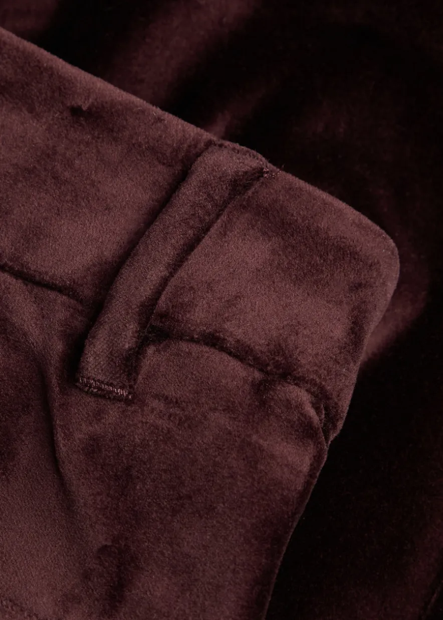 Marlow flared-leg velvet trousers