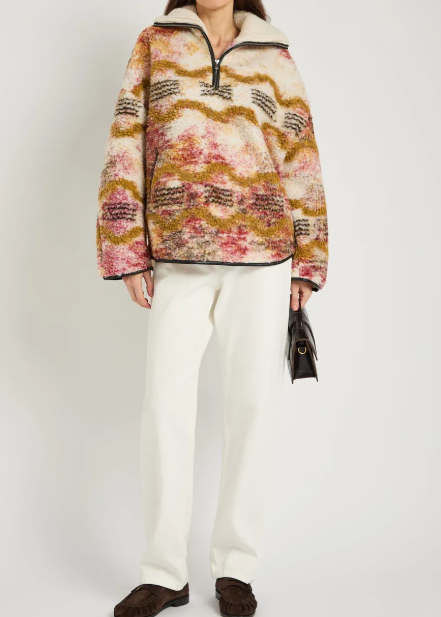 Marner patterned fleece coat