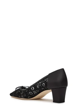 Martebal 50 lace and satin pumps