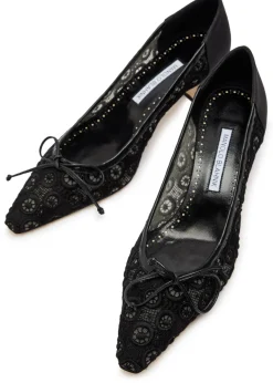 Martebal 50 lace and satin pumps