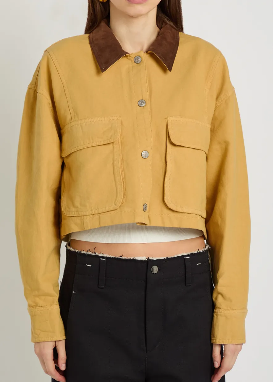 Martha cropped cotton-twill jacket