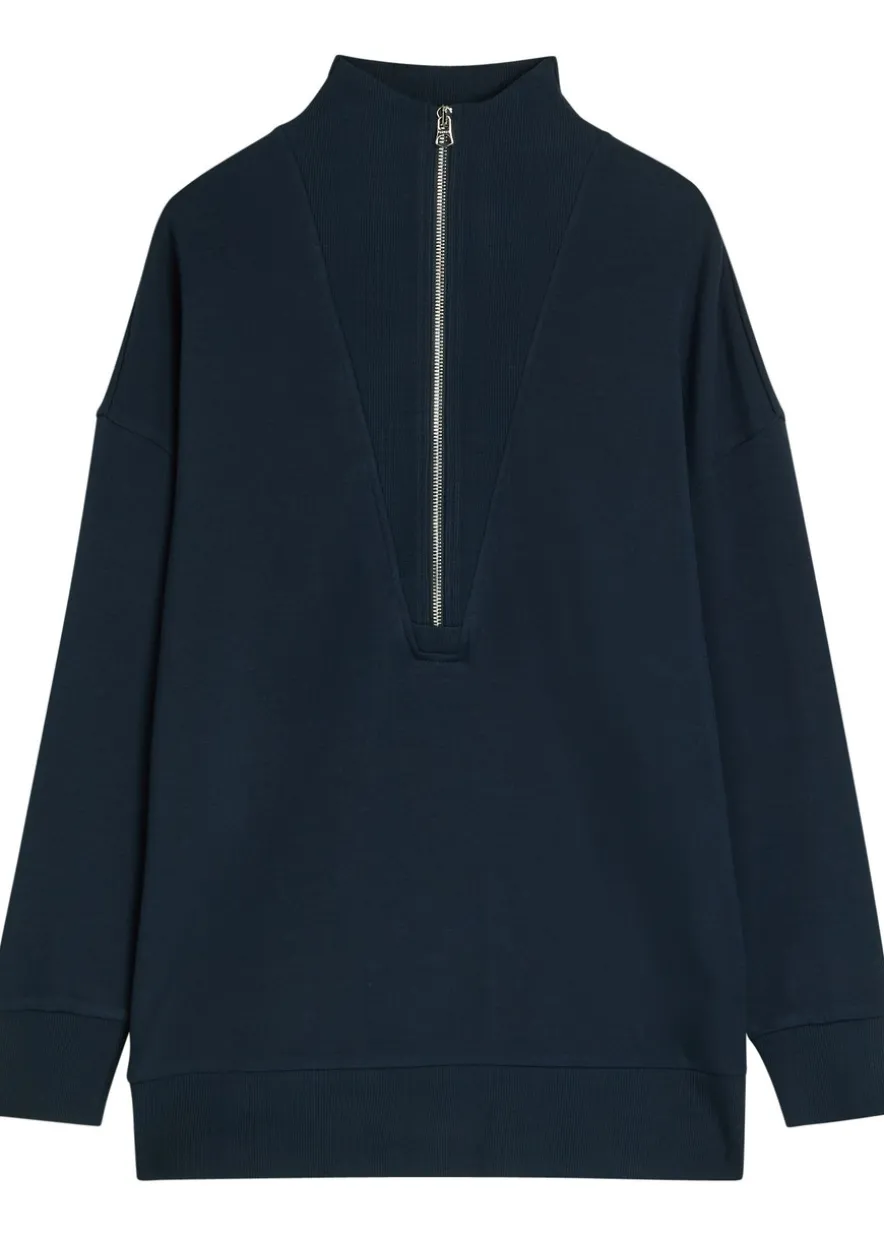 Masie half-zip stretch-jersey sweatshirt