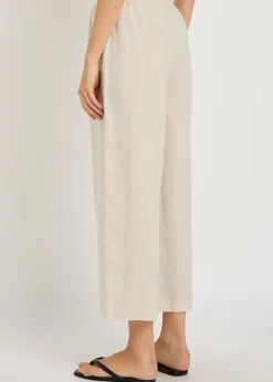 Mateo cropped wide-leg linen trousers