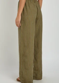 Mateo striped linen trousers