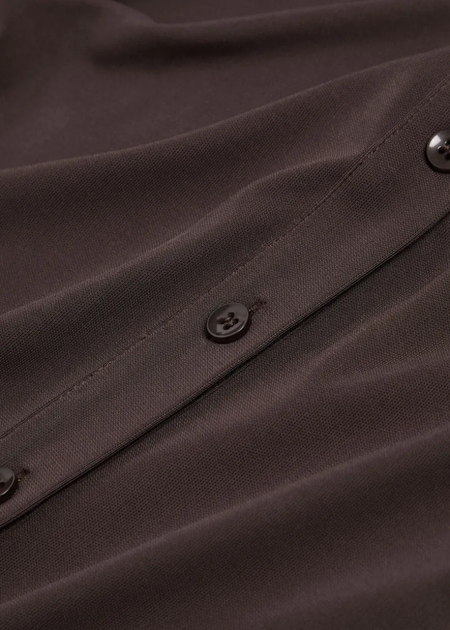Matte stretch-jersey top