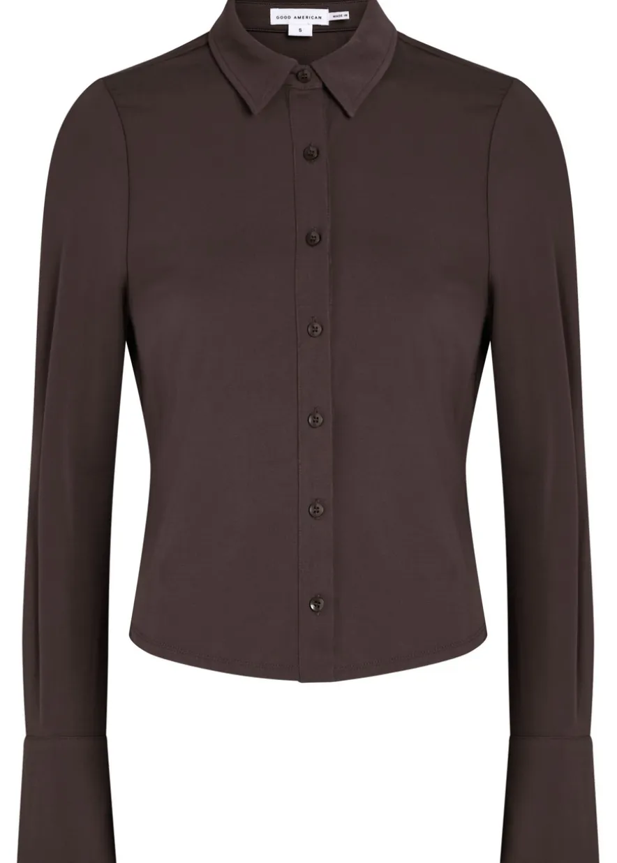 Matte stretch-jersey top