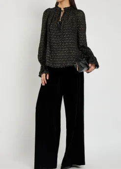 Maxime fil coupé chiffon blouse