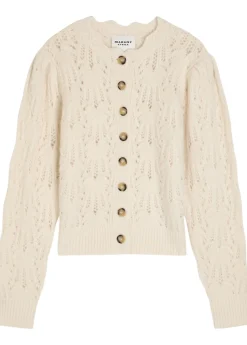 Maxine openwork alpaca-blend cardigan