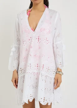 May embroidered cotton mini dress