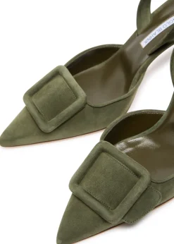 Maysli 70 suede slingback pumps