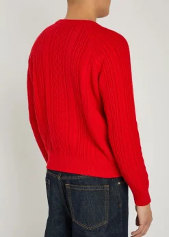Maytime cable-knit cashmere and cotton-blend jumper