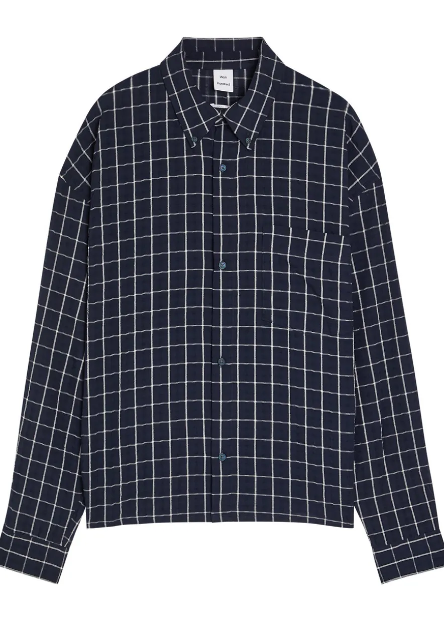 Maza checked cotton-blend shirt