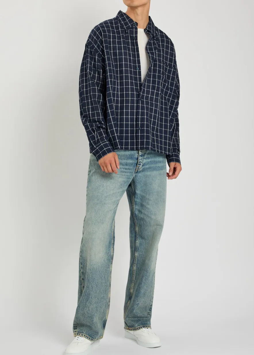 Maza checked cotton-blend shirt