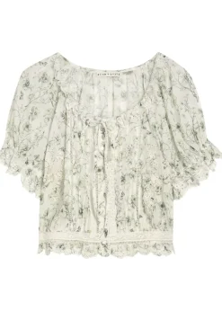 Mclaine floral-print cotton blouse