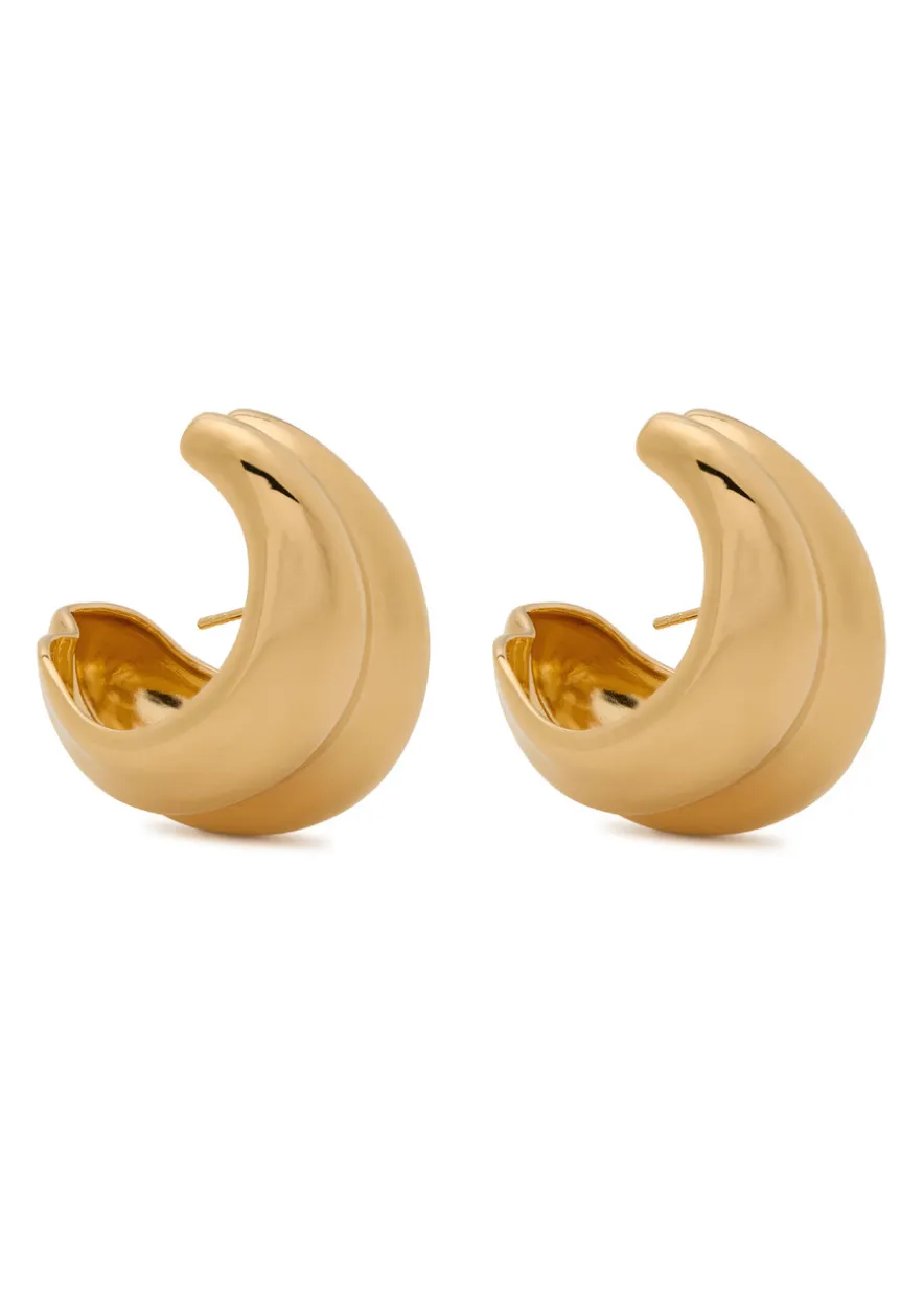 Mega Cuff 14kt gold vermeil hoop earrings