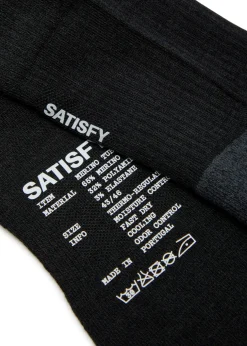 Melange-knit merino-blend socks