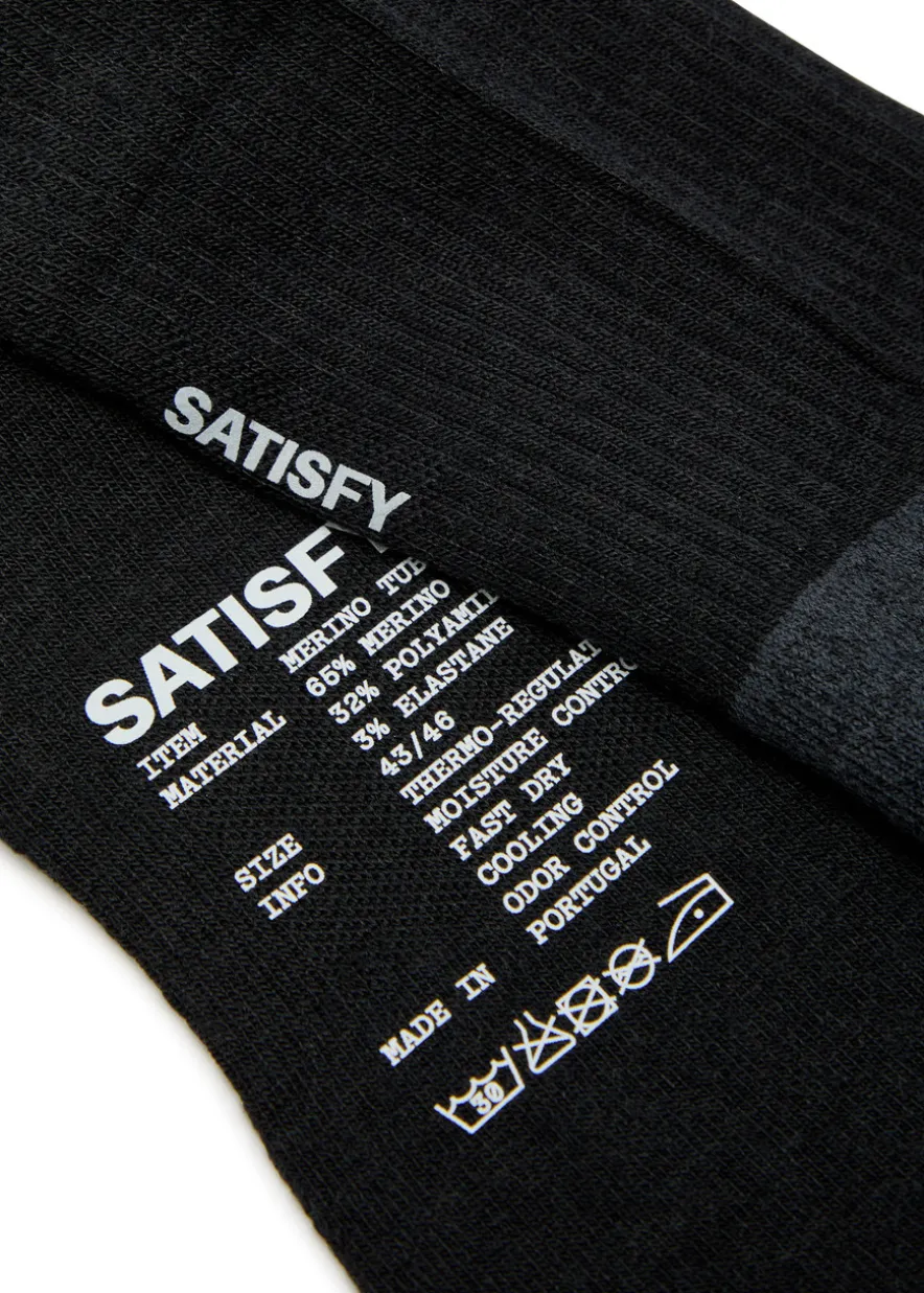 Melange-knit merino-blend socks