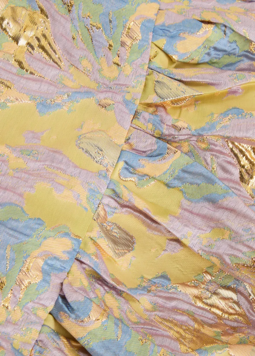Meri jacquard metallic cloqué mini dress