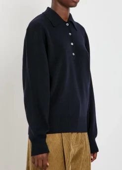 Merino wool polo jumper