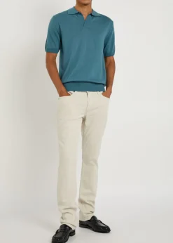 Merino wool polo shirt