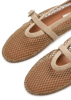 Mesh ballet flats