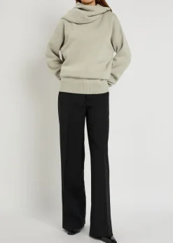 Mia scarf-effect cashmere jumper