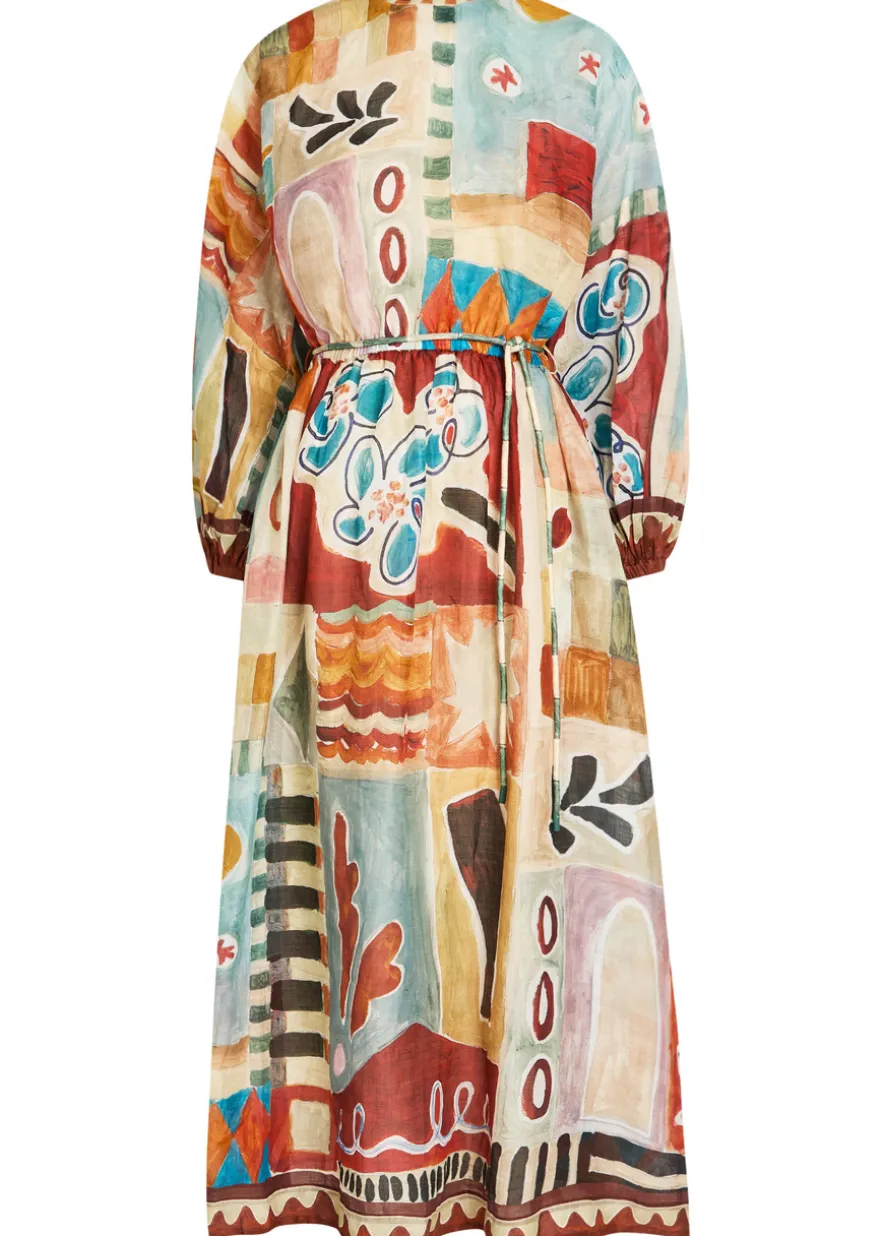 Michelle printed woven maxi dress