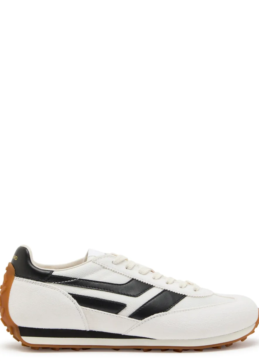 Mick panelled mesh-knit sneakers