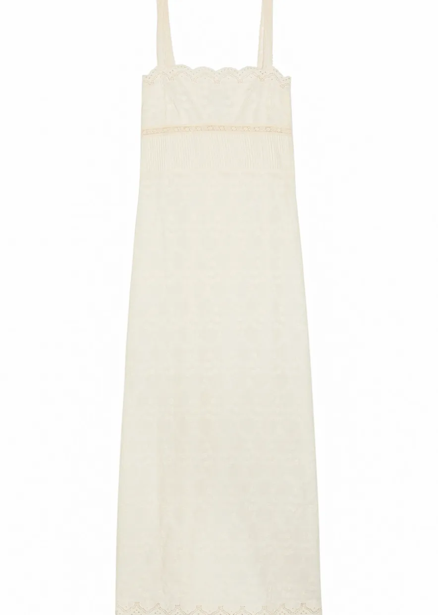 Mila embroidered cotton midi dress