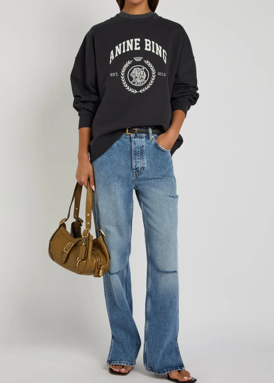 Miles logo-print cotton sweatshirt