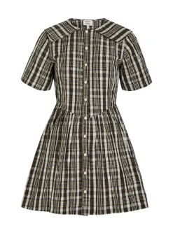 Miley checked taffeta mini dress