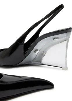 Miller 90 leather wedge slingback sandals