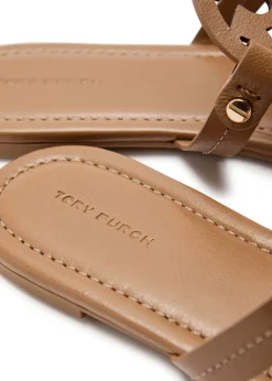 Miller logo leather flip flops