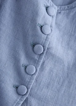 Millie linen-blend waistcoat