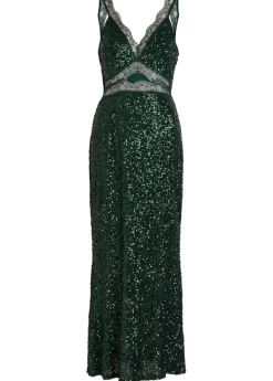 Mimi sequin-embellished satin maxi dress