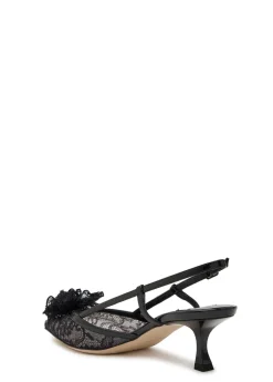 Mimmi 50 lace slingback pumps