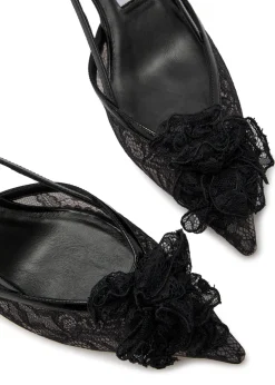 Mimmi 50 lace slingback pumps