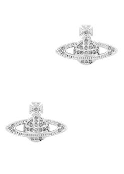 Mini Bas Relief embellished orb stud earrings