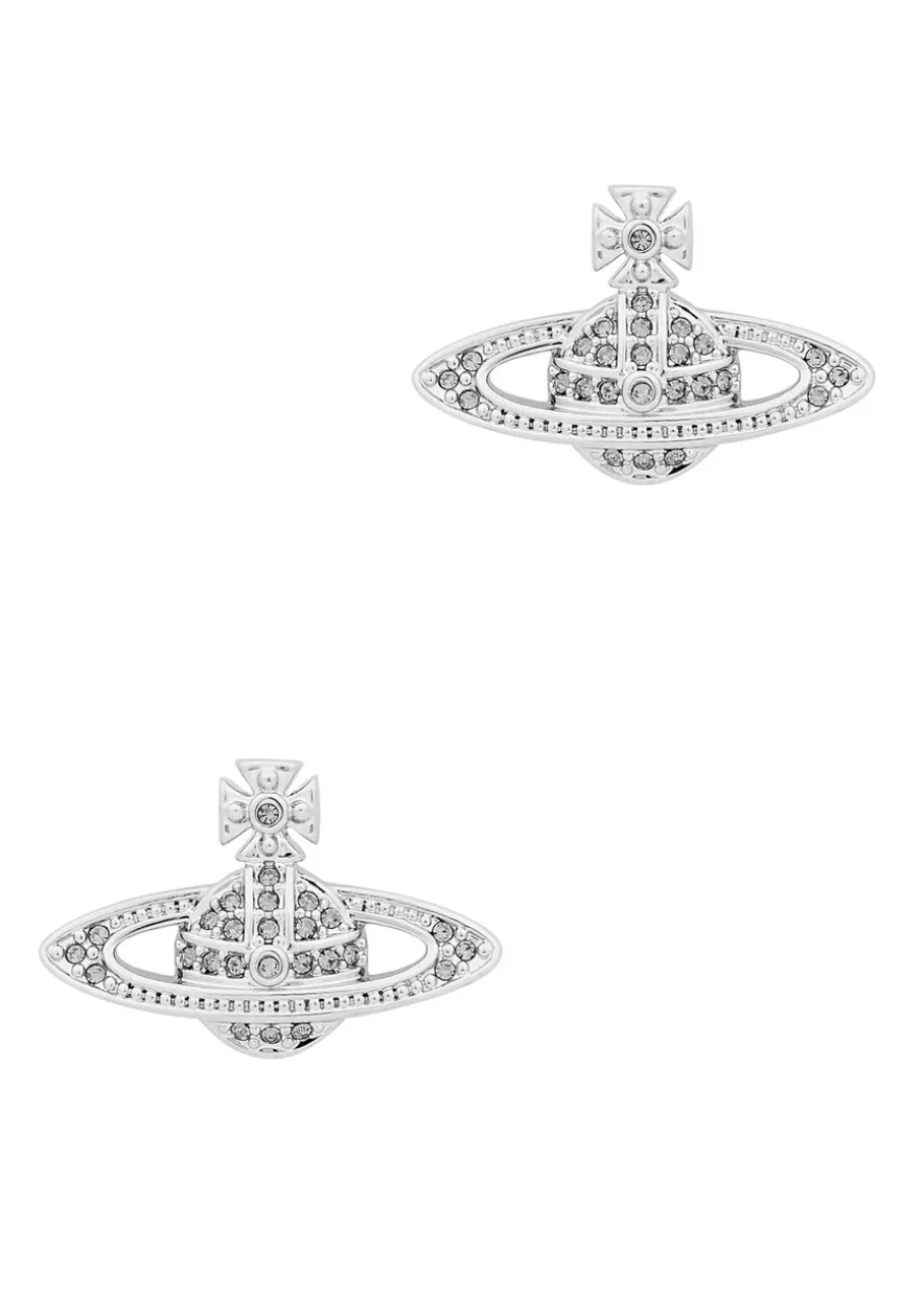 Mini Bas Relief embellished orb stud earrings