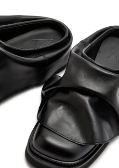 Mini Robin gathered leather mules