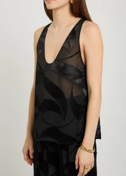 Mira devoré georgette top