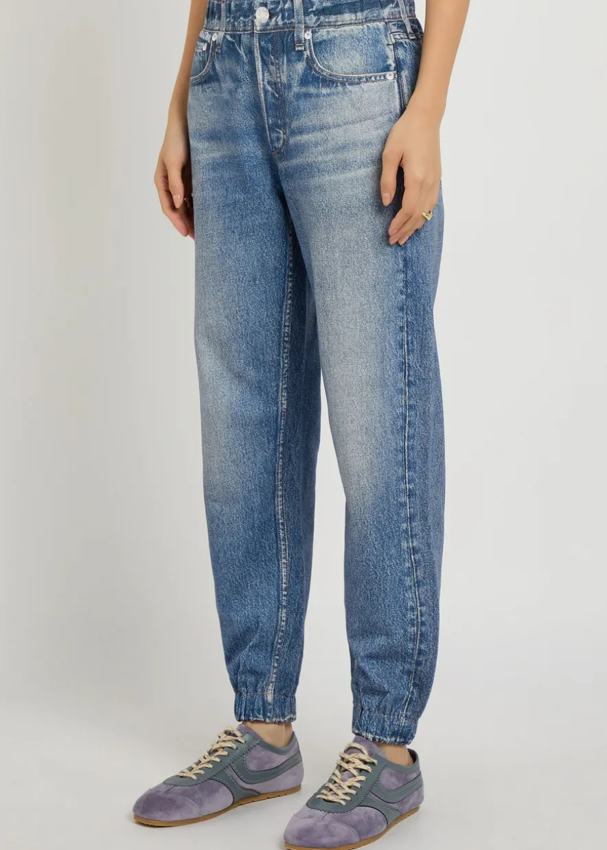 Miramar jeans-print terry trousers