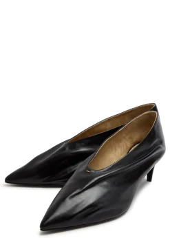 Miriam 50 draped leather pumps