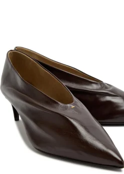 Miriam 50 draped leather pumps