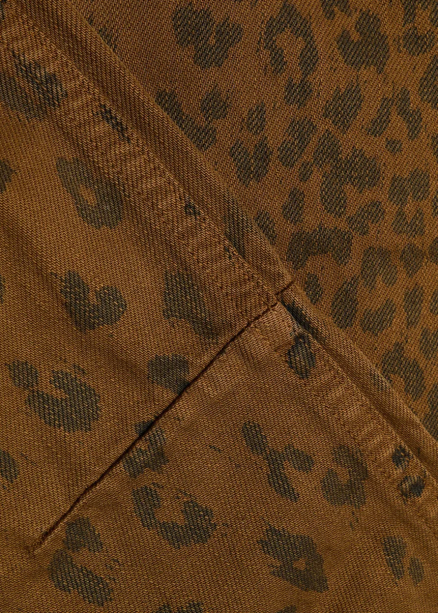 Miro leopard-print barrel-leg jeans