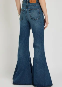 Mirror flared-leg jeans