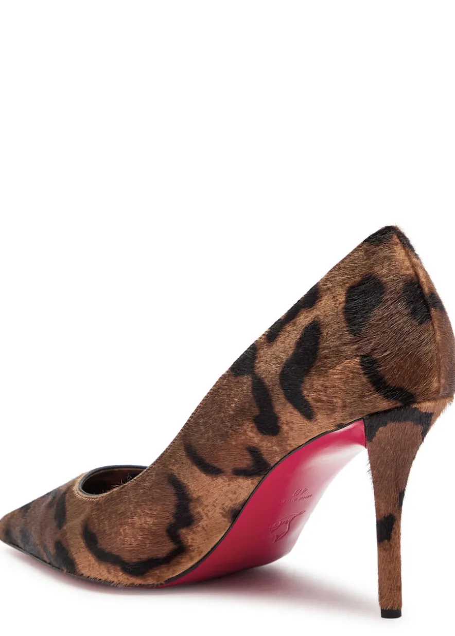 Miss Z 80 leopard-print pony hair pumps