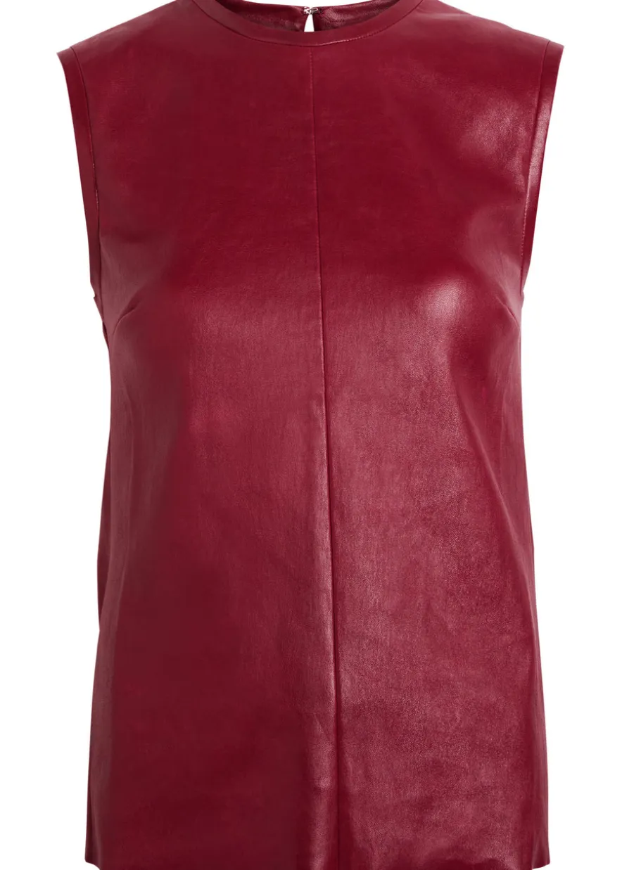 Miuccia stretch-leather top