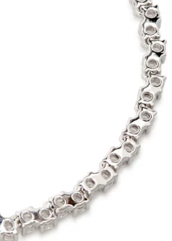 Mixed Square Stone Tennis chain necklace