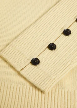 Mock-neck merino wool and cashmere-blend jumper